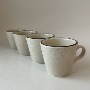 Schmidt Porcelana Cream Porcelain China Coffee Cups Mugs Brasil Restaurant Ware